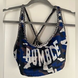Rumble Boxing Blue Camo Sports Bra